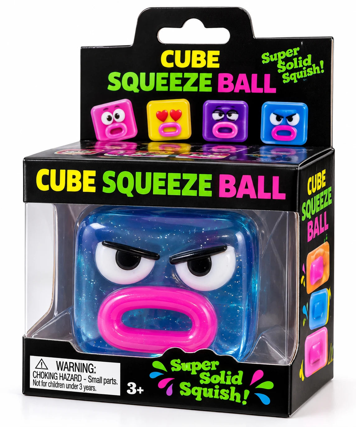 Mood Faces Squishy Cube – Stretch & Squeeze Fidget Toy