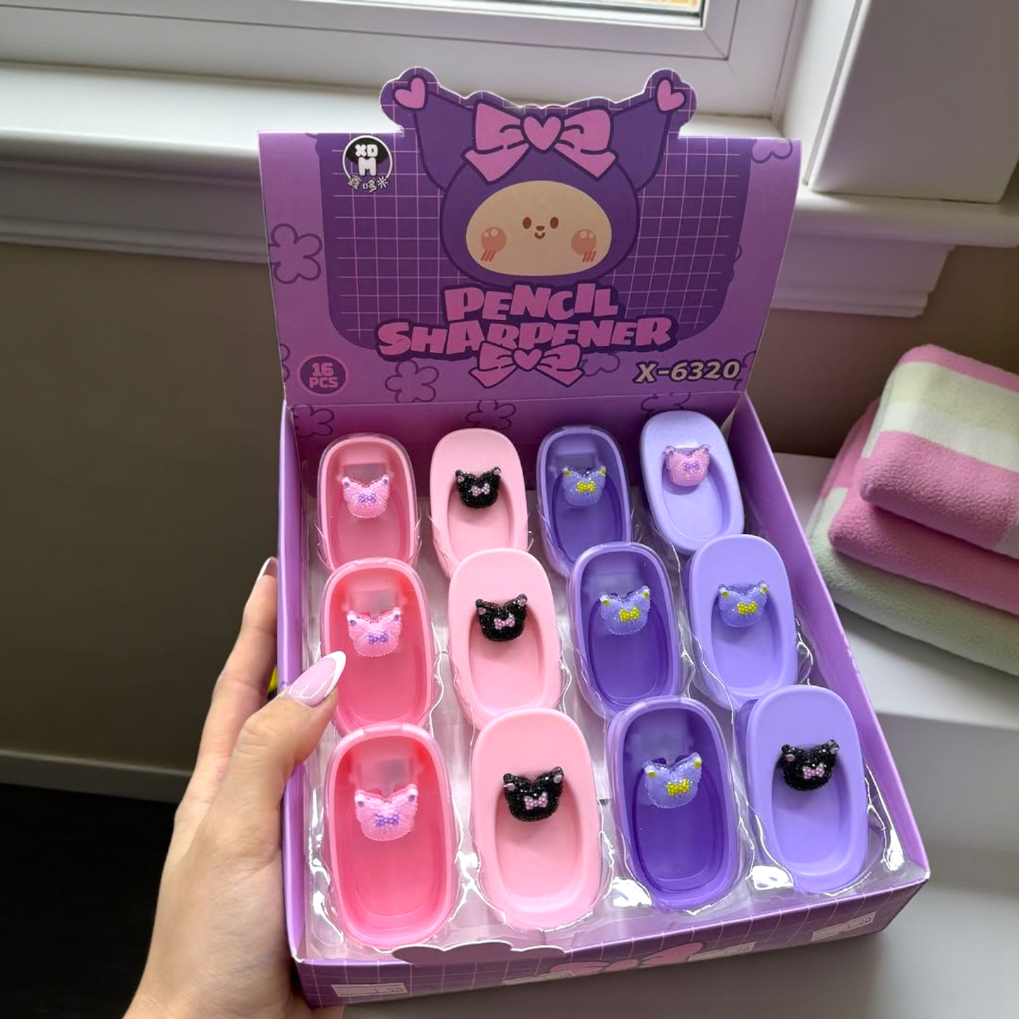 Kuromi Mini Bath Tub Shape Pencil Sharpener