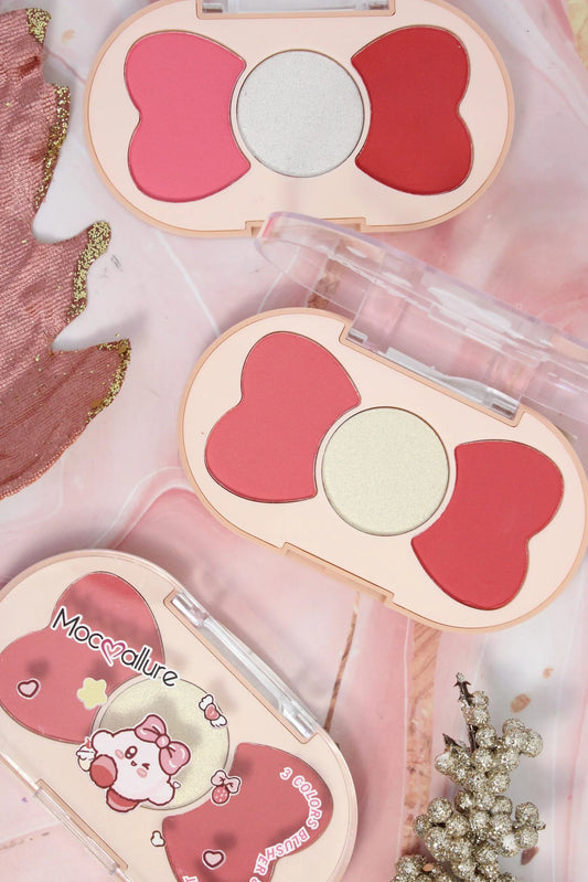 2 in 1 Mocallure Bow Highlighter And Blush