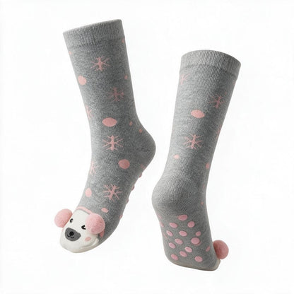 Cuddle Bear Anti-Slip Socks – Girls (3–6 Years)