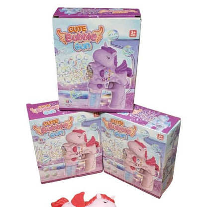 Unicorn Bubble Gun With Lights and Solution