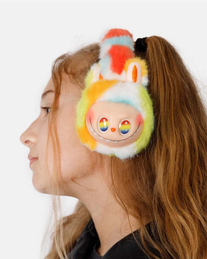 Labubu Plush Ear Muffs with Silicon Face – Cute Winter Ear Warmers for Kids