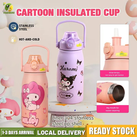 Sanrio Theme Big Size Stainless Steel 1200 Ml Water Bottle