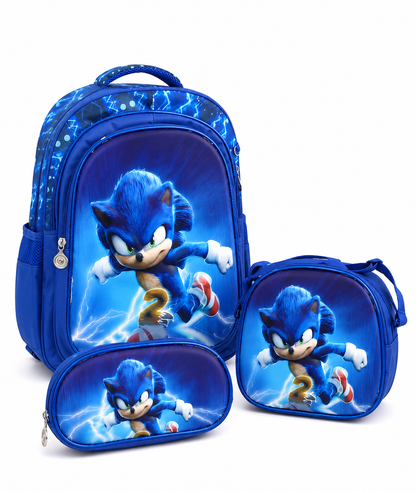 Sonic 3 Pc School Bag