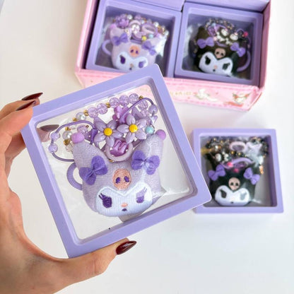 Kids Kuromi Hair Accessories And Jewellery Set