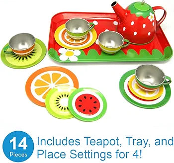 Kids Metal Toy Tea Set