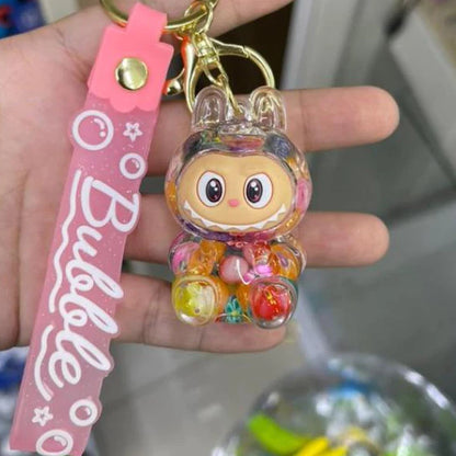 Labubu Confetti Filled Water Key Chains And Bag Hangings