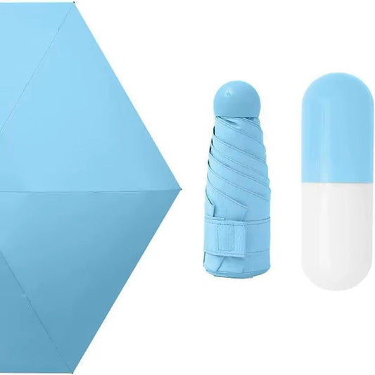 Portable Capsule Travel Umbrella – UV Protection & Waterproof