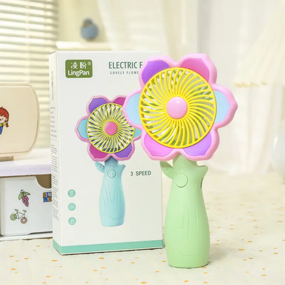 Chargable 3 Speed Flower Hand Fan