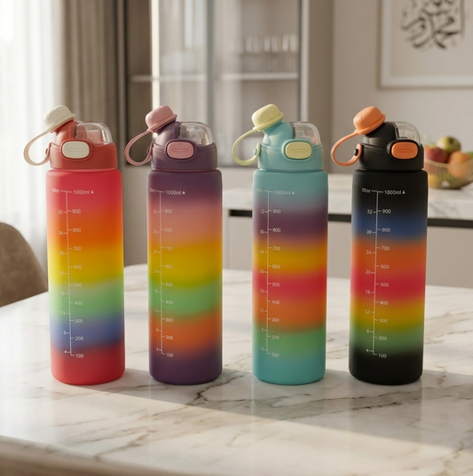 Rainbow Motivational Water Bottle | 1000 ml