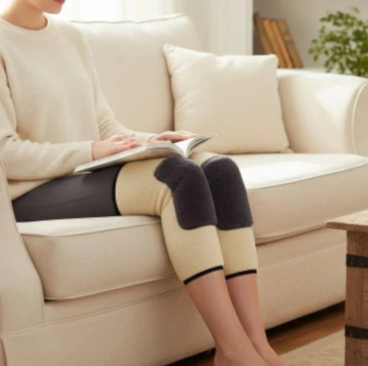 Full Plush Knee Leg Warmers Pair With Belt – Ultra Warm Winter Protection