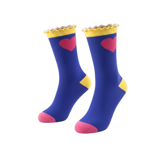 Multi Heart Socks For Girls