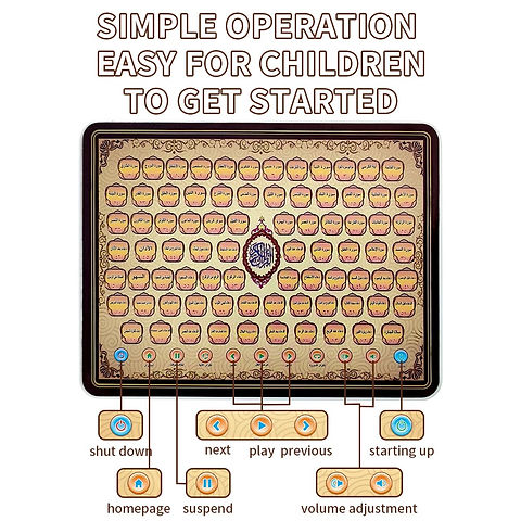 Arabic Namaz & Quran Surahs Learning Tablet