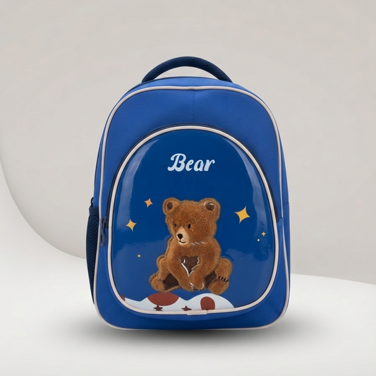 Cute & Cozy Blue Bear Montessori School Bag