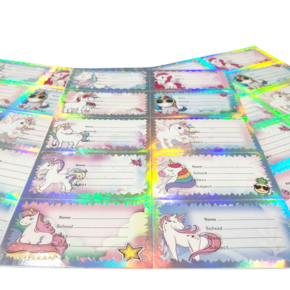Character Stickers Easy To Paste Name | School | Identity Label Or Tag Sheet 10 Labels