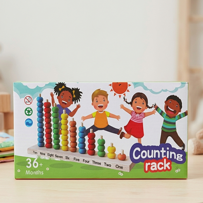 Wooden Counting Rack & Abacus – Early Learning Educational Toy
