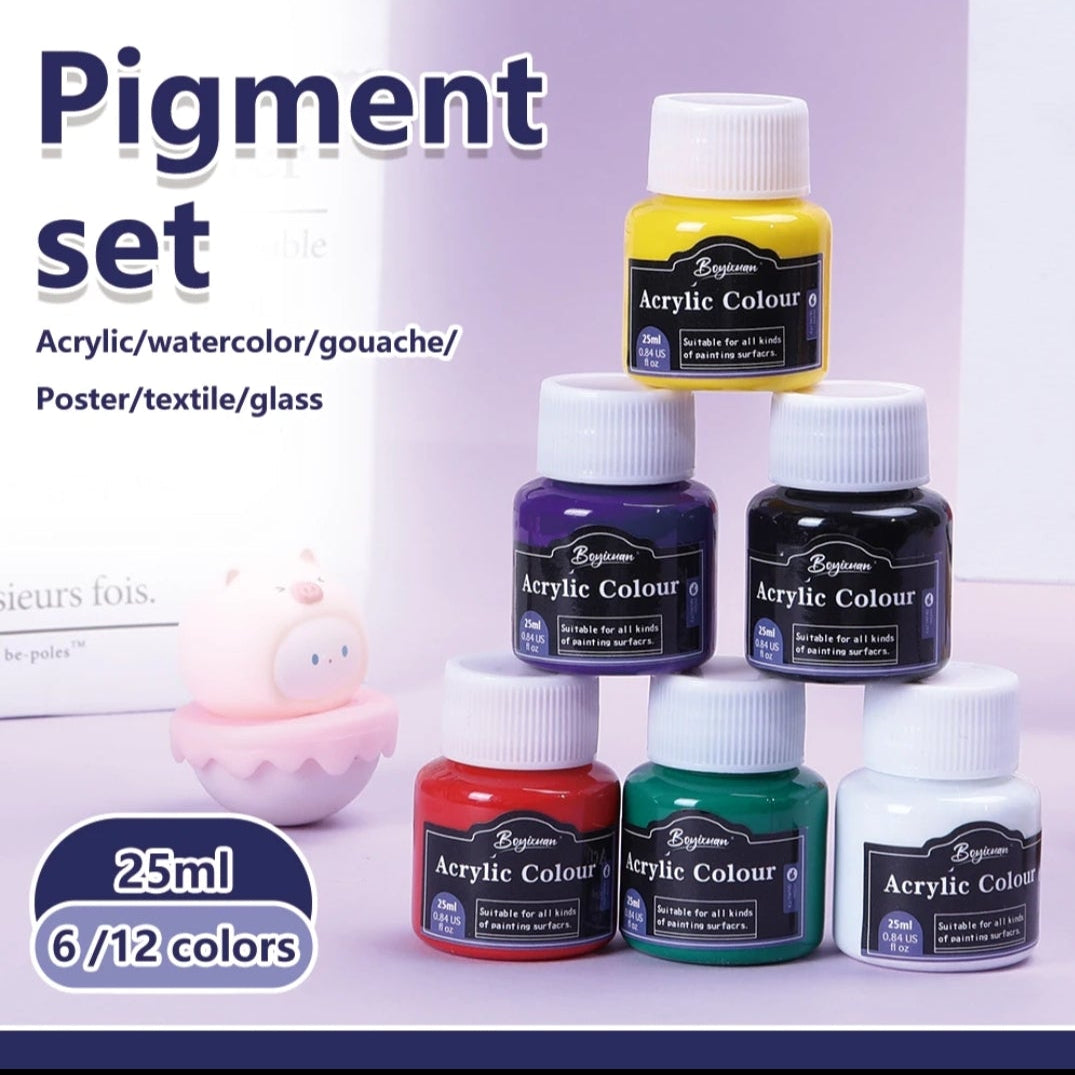Yalong Water Color Paints Set Of 6 With Storage Box
