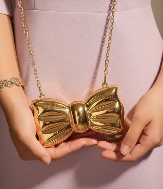 Acrylic Bow Bag | Purse With Chain