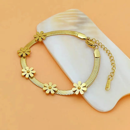 Flower Stainless Steel Bracelet