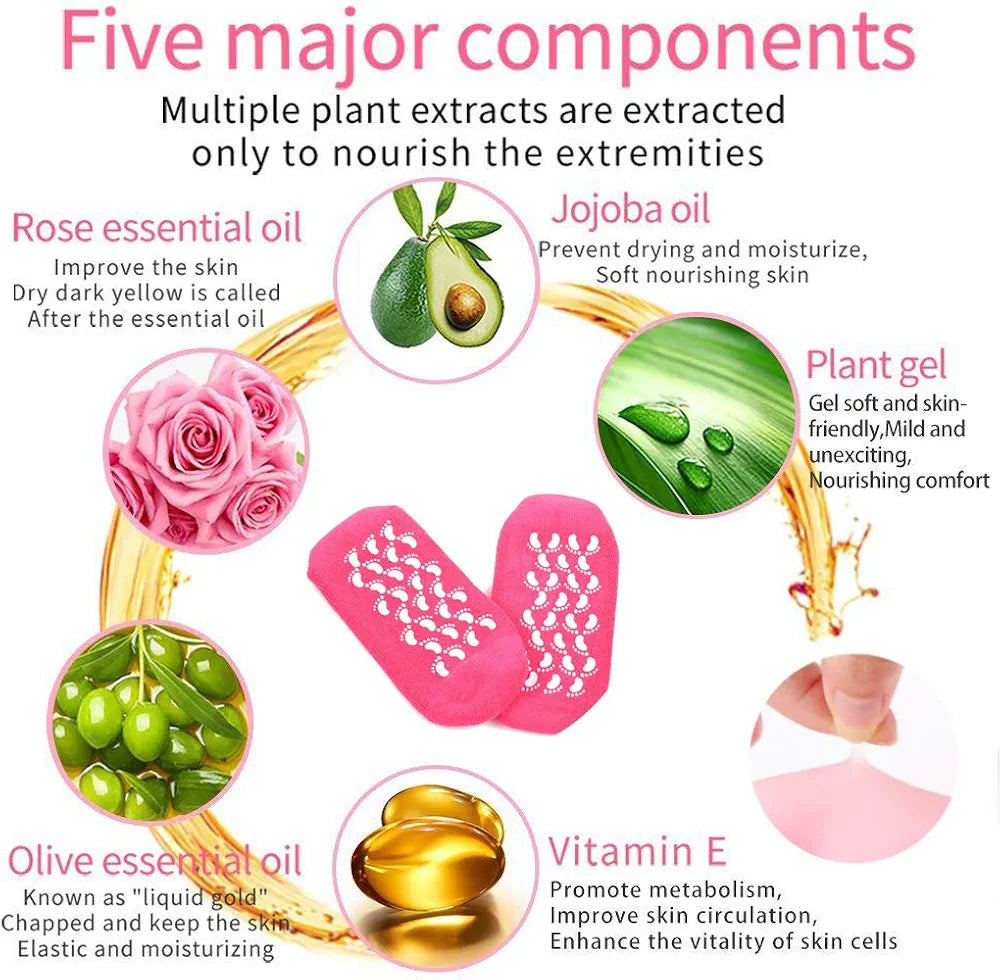 Premium Silicon Gel Moisturising Ultra Soft Spa Socks