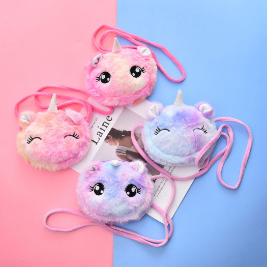 Unicorn Plush Mini shoulder Bag For Little Girls