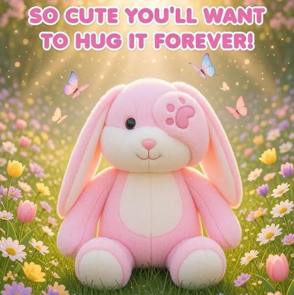 Hide & Seek Love Magnetic Stuffed Bunny 60 cm