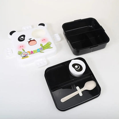 Cute Panda Double-Decker Lunch Box for Kids