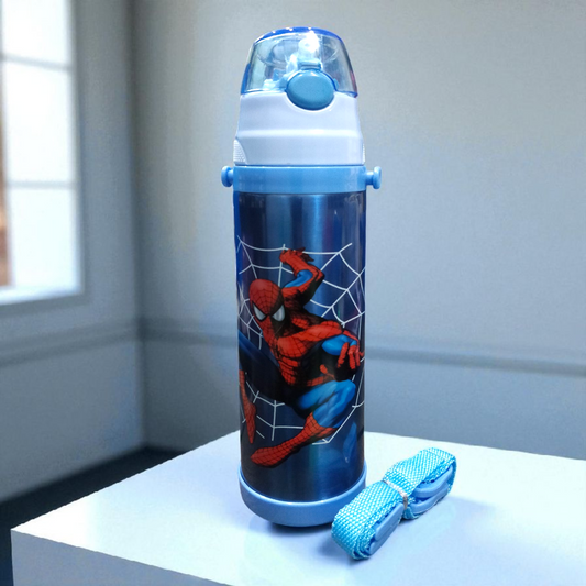 Spiderman Stainless Steel Straw Water Bottle