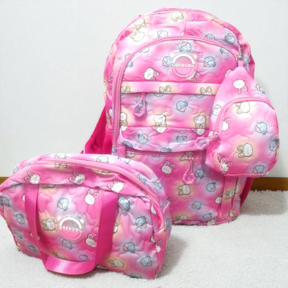 Pinky 3 Pc School Bag