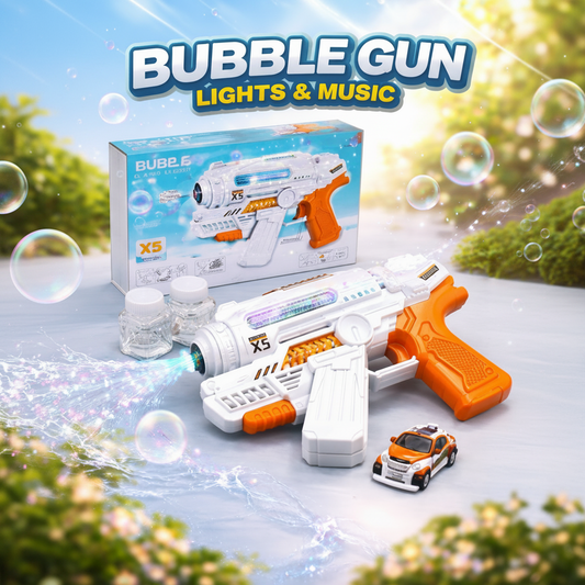 Automatic Bubble Machine Gun with Lights & Music