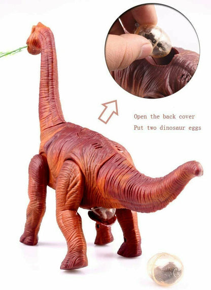 Walking Realistic Toy Dinosaur Make Sounds Light Eyes Projection Lay Egg