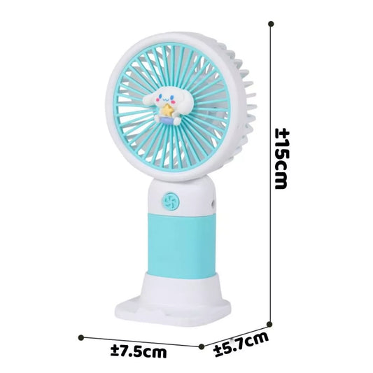 Chargable Cartoon Hand Fan With Stand