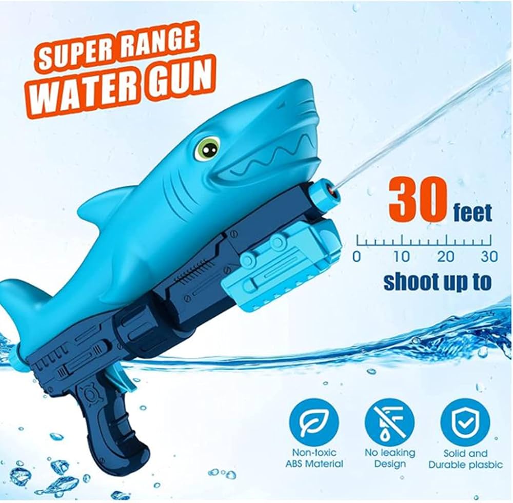 Predator Series Long-Range Water Gun – Shark & Dino Edition