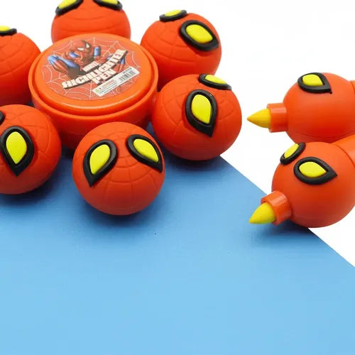 Premium Marvel Spiderman Gyro Highlighter Markers Pen Set