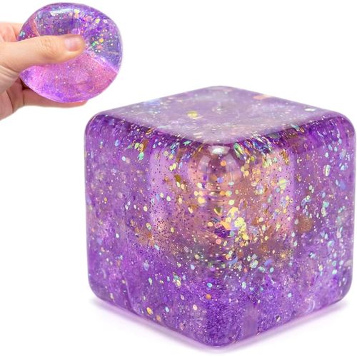 Glitter Cube Squishy Fidget Toy