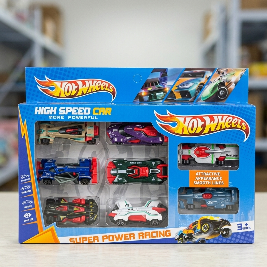 Hot Wheels High Speed Car: Super Power Racing (8-Pack)