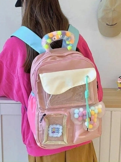 Candy Pop Backpack | Korean Aesthetic College & Montessori Bag Pack