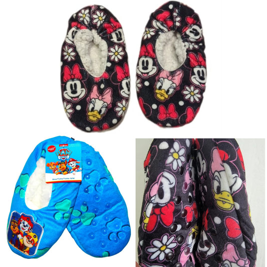 Kids Minnie Mouse | Paw Patrol Anti Slip Fur Booties