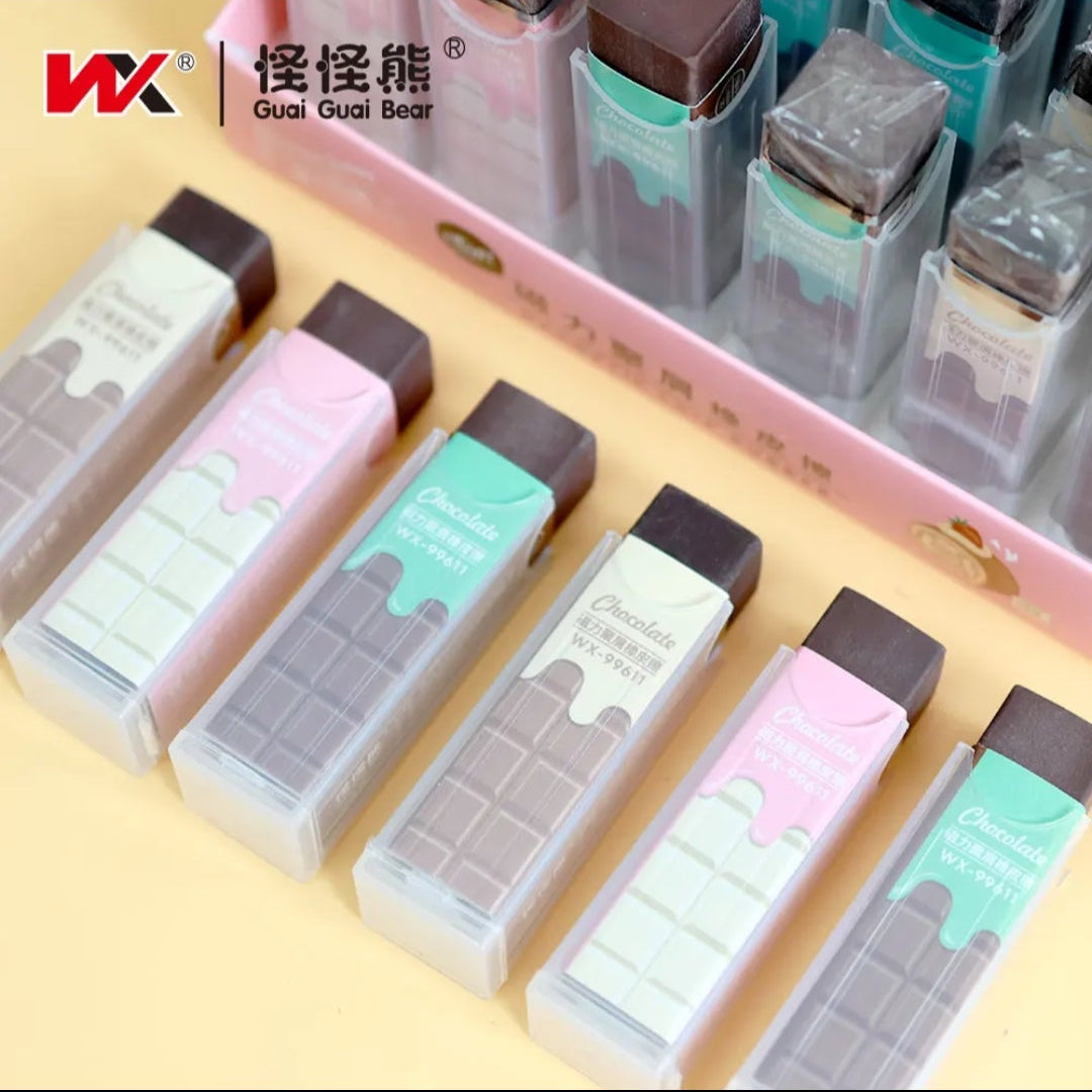 Chocolate Magnetic Eraser With Eraser Holder