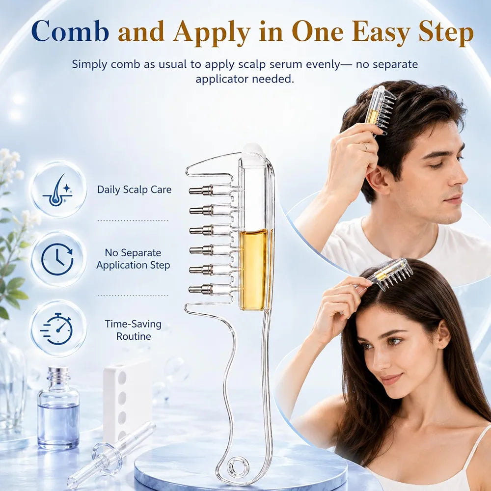 Hair Scalp Oil Application Comb – Scalp Massager & Hair Oil Applicator