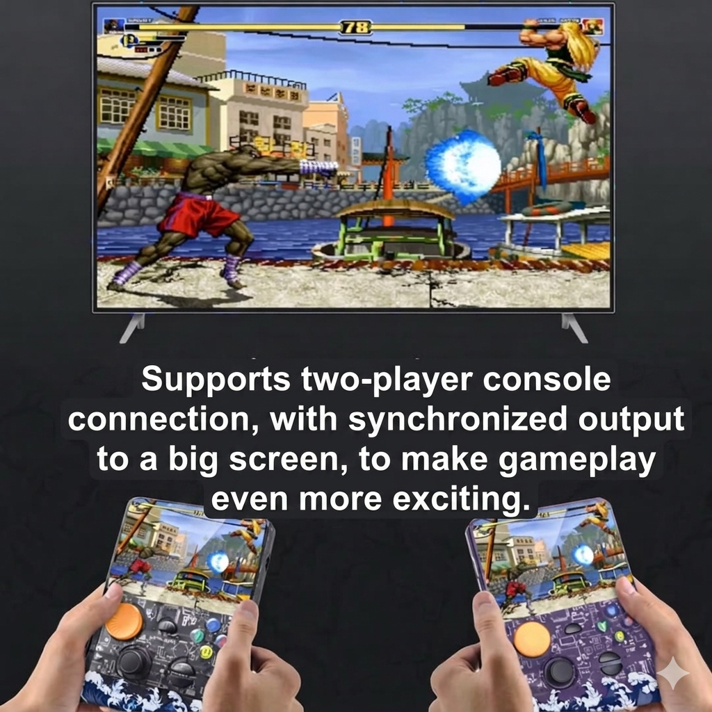 R36S Plus Retro Handheld Game Console – 3.5" IPS HD Screen & TV Output