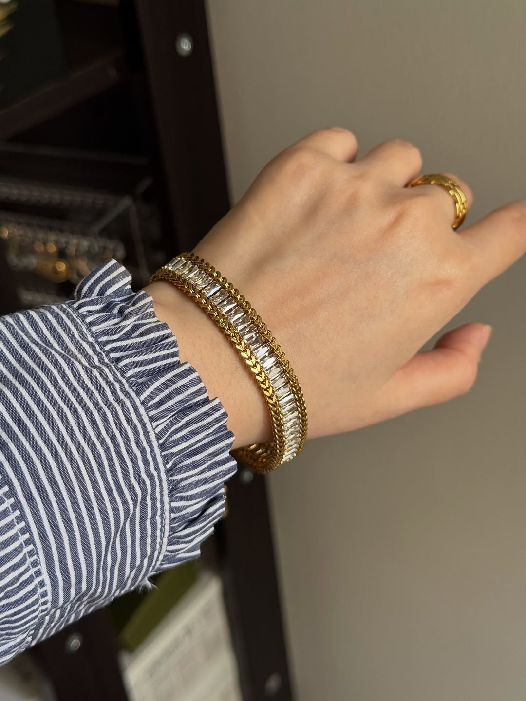 Luxury Crystal Stainless Steel Bracelet for Women
