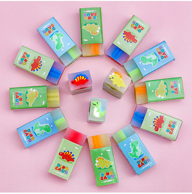 Yalong Dinosaur Jelly Pencil Erasers (Set Of 2)