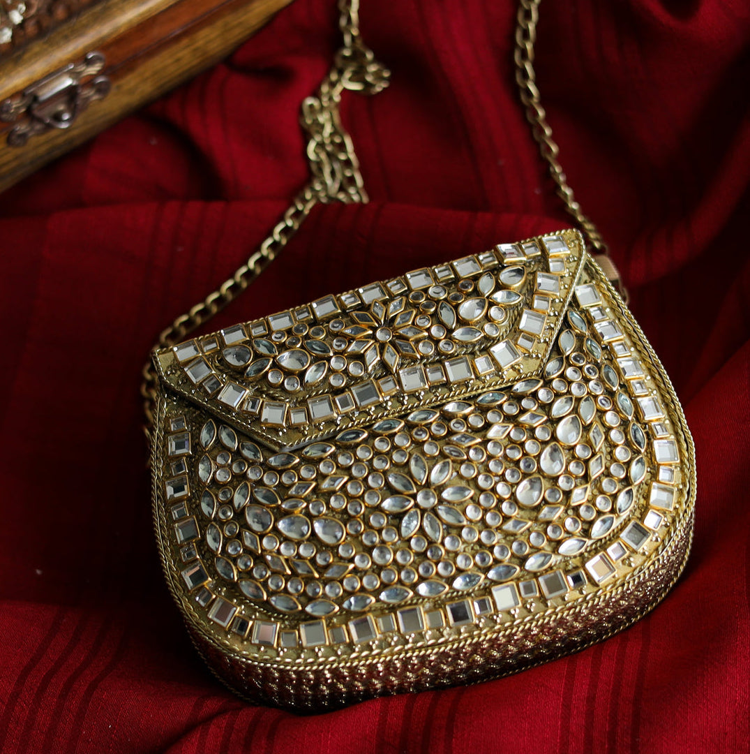 Luxury Original Kundan Clutch Bag
