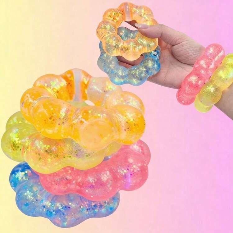 Viral Squishy Bracelet – Glitter Stress Relief Fidget Toy