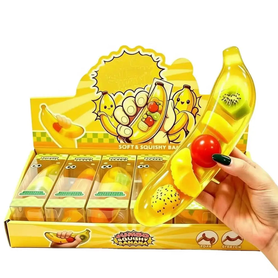 Jumbo Coconut Oil & Vaseline Banana Squishy – Big Size Fidget Toy