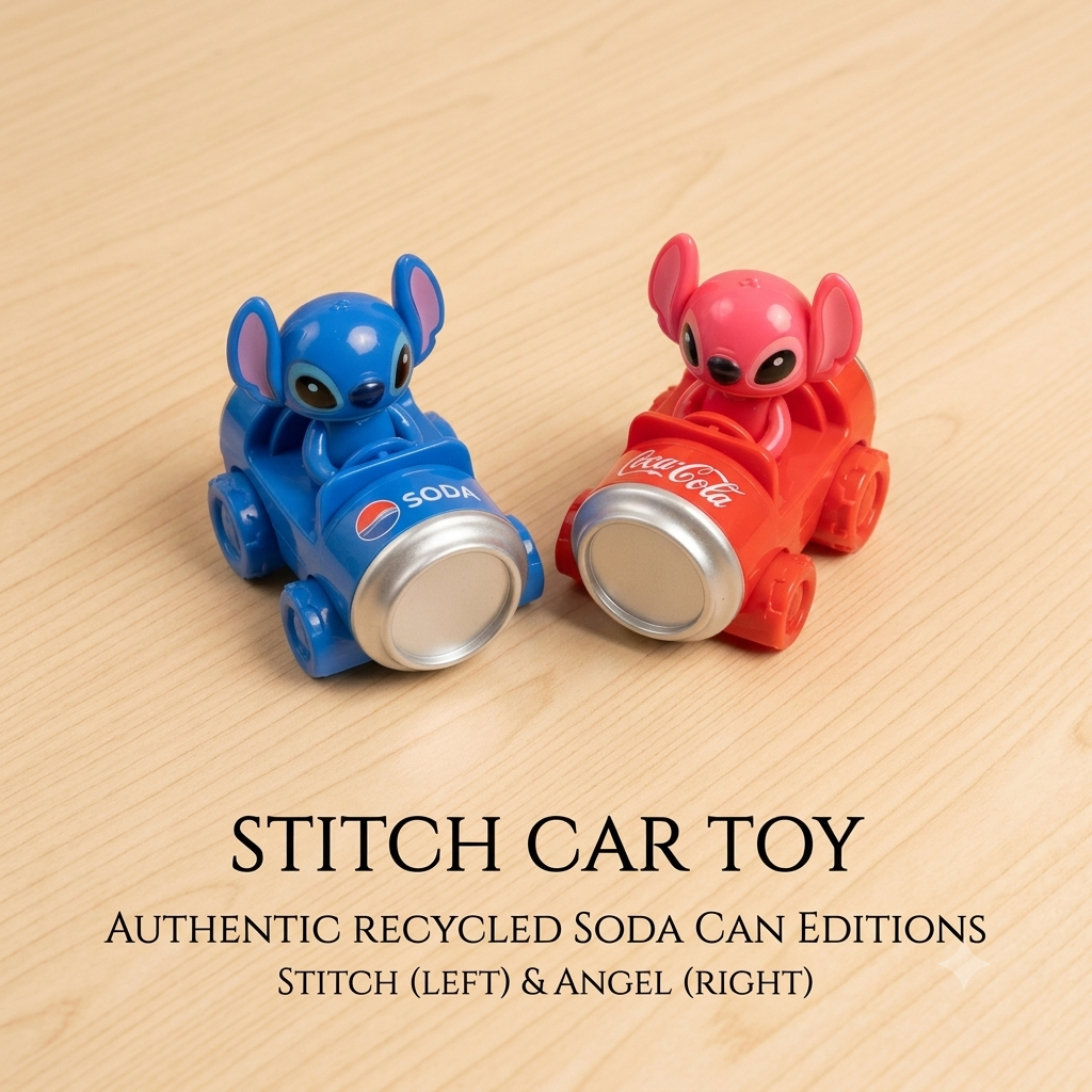 Cute Stitch & Angel Soda Can Car Toy