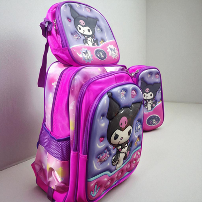 Kuromi 3 Pc School Bag