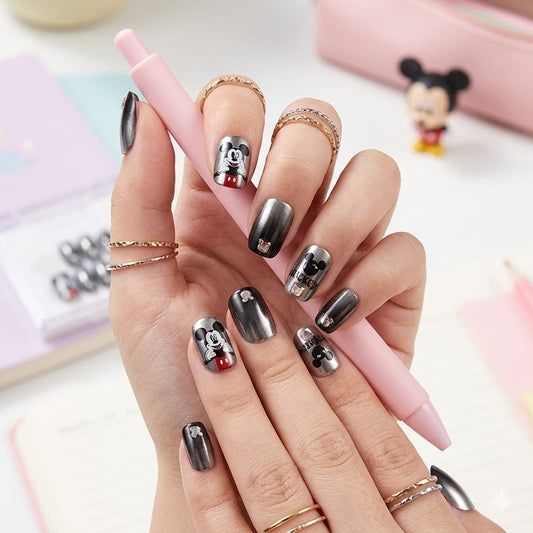 Mickey Kids Nails With Nail Stickers