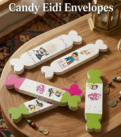 Candy Eidi Envelopes – Cute Eid Gift Envelopes for Kids